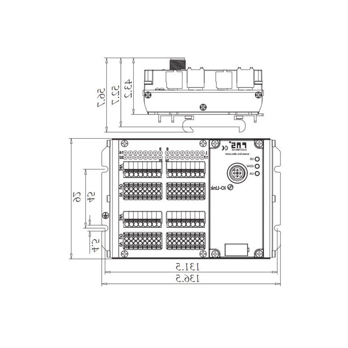 IP20、IO-Link Hub、PNP、32DO、端子式模块、00BH14